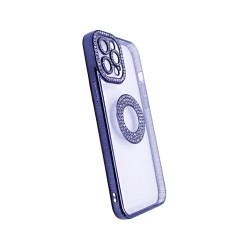 Capa de Silicone Suave com Design de Diamante para Apple iPhone 12 Pro Preto Capa de Silicone Suave com Design de Diamante para Apple iPhone 12 Pro Preto